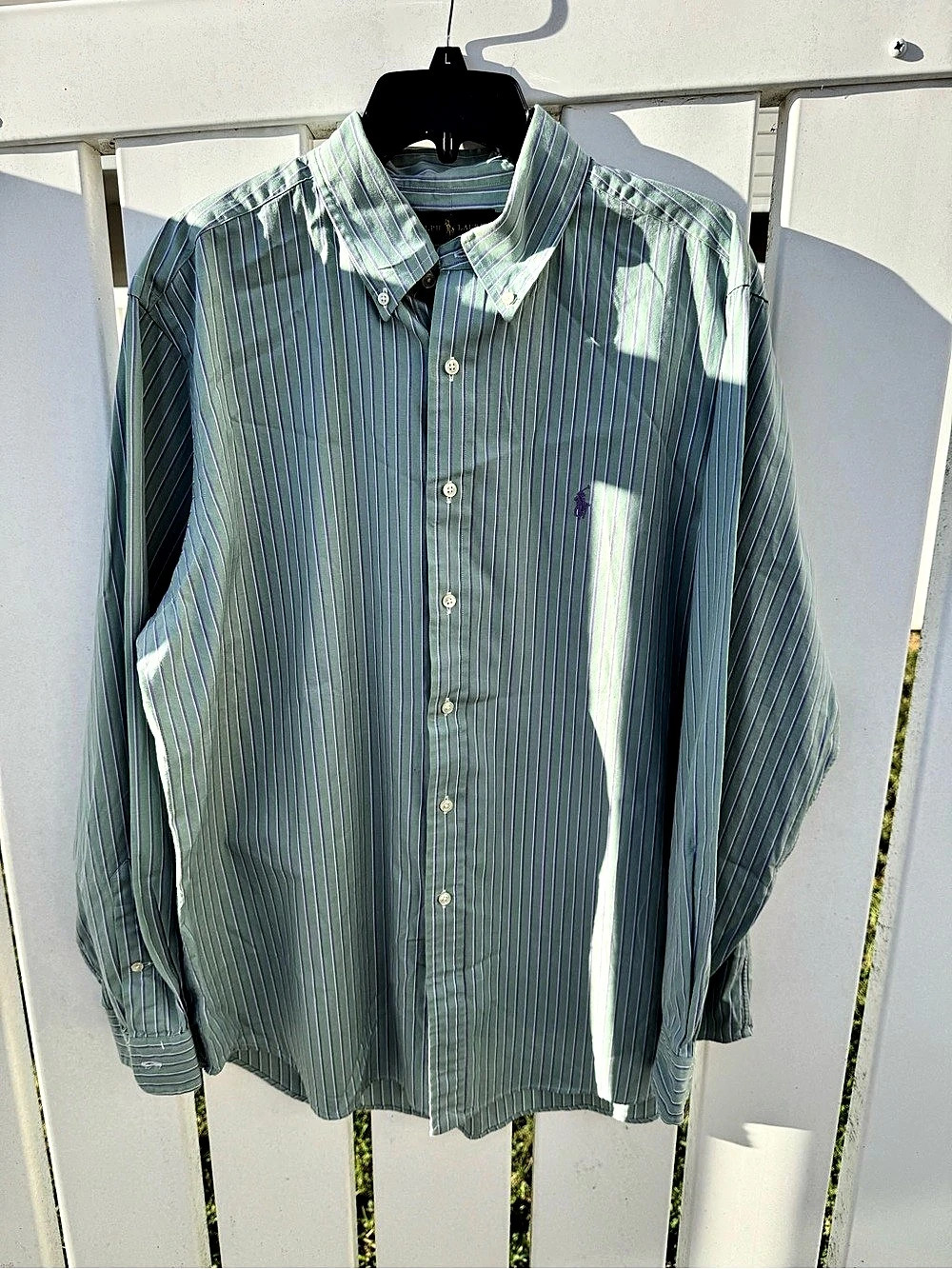 Ralph Lauren Classic Fit Striped Cotton Men’s Shirt Size 17 34/35